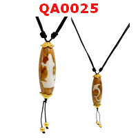QA0025 : สร้อยคอหินทิเบต ลายเจ้าแม่กวนอิม