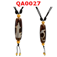 QA0027 : สร้อยคอหินทิเบต ลายเจ้าแม่กวนอิม
