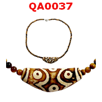 QA0037 : หินทิเบต ลาย 9 ตาร้อยด้วยหินตาเสือ 