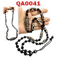 QA0041 : สร้อยคอหินทิเบต 21 ตาและลายอื่นๆ