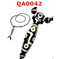 QA0042 : สร้อยคอหินทิเบต 9 ตาร้อยรวมกับหินลายอื่นๆ