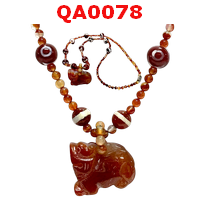 QA0078 : หินทิเบตหลายลาย พร้อมปี่เซียะ