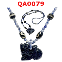 QA0079 : หินทิเบตหลายลาย พร้อมปี่เซียะ