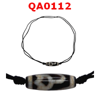 QA0112 : สร้อยคอหินดีซีไอ ลายดอกบัว
