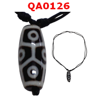 QA0126 : สร้อยคอหินดีซีไอ  9 ตา กระดองเต่า