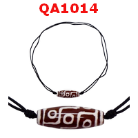 QA1014 : สร้อยคอหินทิเบต 9 ตาสร้อยปรับสั้นยาวได้
