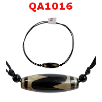 QA1016 : สร้อยคอหินทิเบตเขี้ยวเสือสร้อยปรับสั้นยาวได้