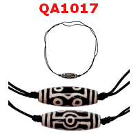 QA1017 : สร้อยคอหินทิเบต 7 ตาสร้อยปรับสั้นยาวได้