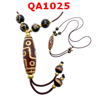 QA1025 : สร้อยคอหินทิเบต 9ตา+5ลาย