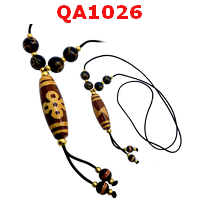 QA1026 : สร้อยคอหินทิเบต 5 ตาสายฟ้า+5ลาย