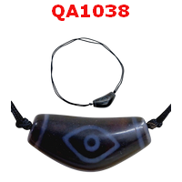 QA1038 : สร้อยคอหินทิเบตรูปบูมเมอแรง ลายตามังกร