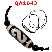 QA1043 : สร้อยคอหินทิเบตลายตะขอ
