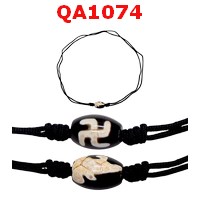 QA1074 : สร้อยคอหินดีซีไอ ลายกวนอิม สวัสดิกะ