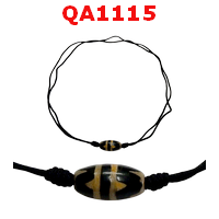 QA1115 : สร้อยคอหินดีซีไอ ลายเขี้ยวเสือคู่