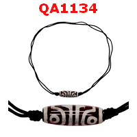QA1134 : สร้อยคอหินดีซีไอ ลาย 4 ตา เขี้ยวเสือคู่