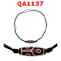 QA1137 : สร้อยคอหินดีซีไอ ลาย  6 ตา กระดองเต่า