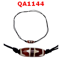 QA1144 : สร้อยคอหินดีซีไอ ลายเขี้ยวเสือคู่