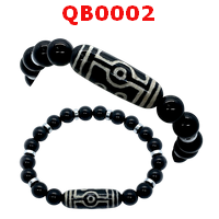 QB0002 : สร้อยข้อมือหินทิเบต 7 ตา