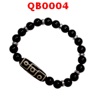 QB0004 : สร้อยข้อมือหินทิเบต 9 ตา