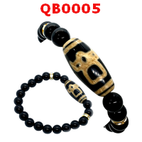 QB0005 : สร้อยข้อมือหินทิเบตไฉ่ซิงเอี๊ย