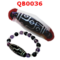 QB0036 : สร้อยข้อมือหินDZI 9 ตา