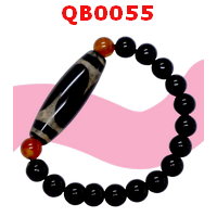 QB0055 : สร้อยข้อมือ DZI ลายเขี้ยวเสือ