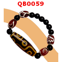 QB0059 : สร้อยข้อมือ DZI 9 ตา+ 4ลาย
