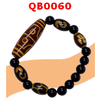 QB0060 : สร้อยข้อมือ DZI 8 ตา+ 4ลาย