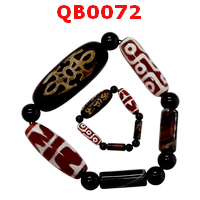 สร้อยข้อมือ DZI  ลายอายุยืน+คาถาทิเบต