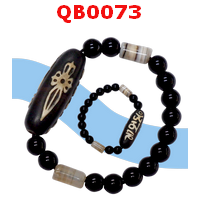 สร้อยข้อมือ DZI  ลายวัชระ คาถาทิเบต