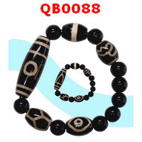 QB0088 : สร้อยข้อมือ DZI 1 ตา ภูเขา