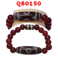สร้อยข้อมือหินทิเบต  ลาย  3 ตา+2 เส้น