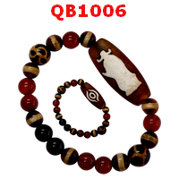 สร้อยข้อมือหินทิเบต ไฉ่ซิงเอี๊ย +หมอยา+ 2 ลาย