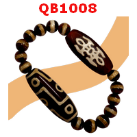 QB1008 : สร้อยข้อมือหินทิเบต 9 ตา+ตามังกร