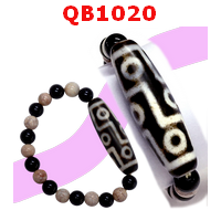 QB1020 : สร้อยข้อมือหินทิเบต 9 ตา