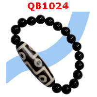 QB1024 : สร้อยข้อมือหินทิเบต 9 ตา