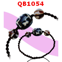 QB1054 : สร้อยข้อมือหินทิเบต เชือกถัก
