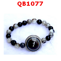 QB1077 : สร้อยข้อมือหิน ตาสวรรค์ ตามังกร ร้อยกับหินอะเก็ต