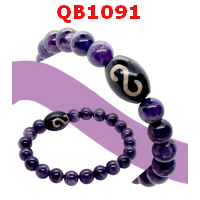 QB1091 : สร้อยข้อมือ DZI ตะขอ 