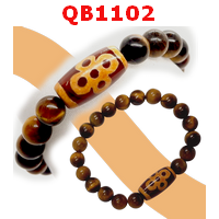 QB1102 : สร้อยข้อมือ DZI 5 ตาสายฟ้า