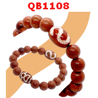 QB1108 : สร้อยข้อมือDZI ไฉ่ซิงเอี๊ย + ตะขอ 