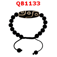 QB1133 : สร้อยข้อมือหินDZI 9 ตา