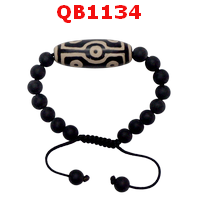 QB1134 : สร้อยข้อมือหินDZI 7 ตา