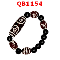 สร้อยข้อมือหิน DZI ลาย 6 ตา+ 4 ลาย