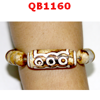 QB1160 : สร้อยข้อมือหิน DZI 5 ตา