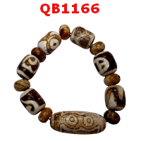 สร้อยข้อมือหิน DZI 5 ตา+ 6 ลาย