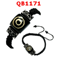 QB1171 : สร้อยข้อมือDZI ตามังกร เชือกถัก