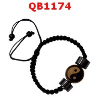 สร้อยข้อมือDZI หยินหยาง เชือกถัก