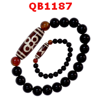 QB1187 : สร้อยข้อมือ DZI 5 ตาสายฟ้า