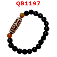 QB1197 : สร้อยข้อมือ DZI 6 ตา กระดองเต่า